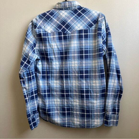 Denim & Supply RL plaid flannel Ralph Lauren pearl snap buttons  Size Small - Picture 2 of 6